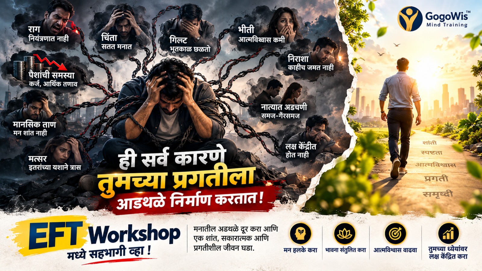 GogoWis EFT Workshop—भावनिक अडथळ्यांपासून प्रगतीकडे